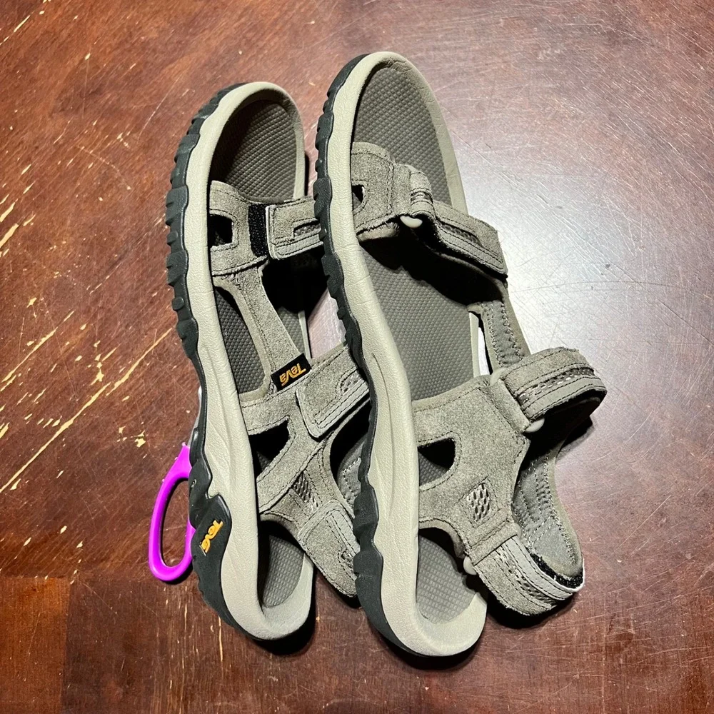 Teva Mens Hudson Sandals Bungee Cord Brown Suede Hiking Sport 1002433 Size 10